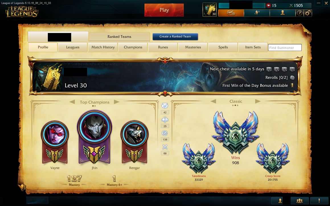 Game Account LOL EUNE Unranked account || 7 Skins 3 Rune pages || 68 Champions - RaGEZONE - MMO development community