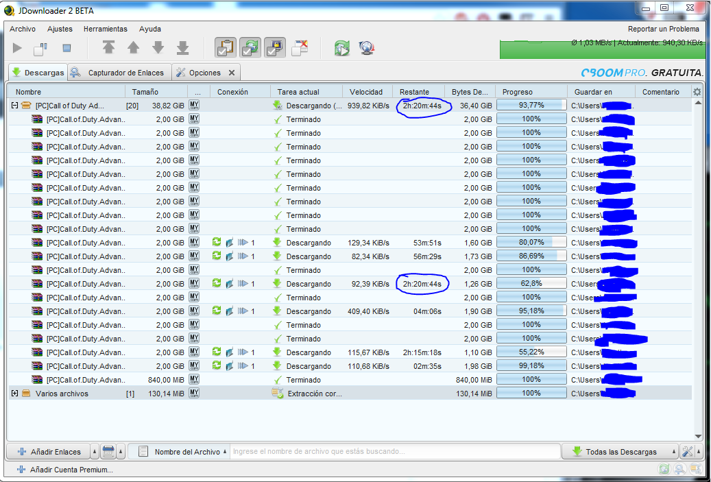 problema con jdownloader 2