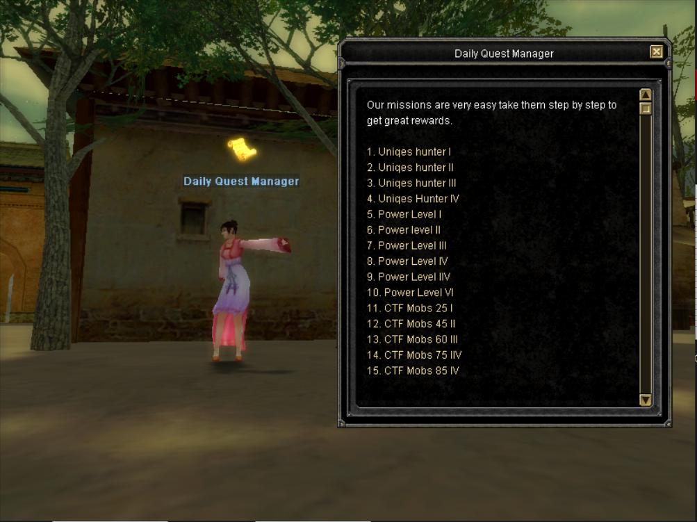 Daily Quest Interface