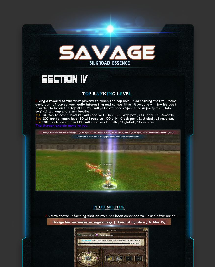 savageonline - [Silkroad] • Sro Essence • [Cap80] • NewSchool • Amazing feature • NewJobSystem • - RaGEZONE Forums