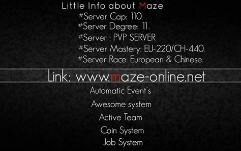 omdaelnagy - [Silkroad] Maze Online Revolution PVP  - Cap 110 - Balanced - Unique & Custom System - RaGEZONE Forums