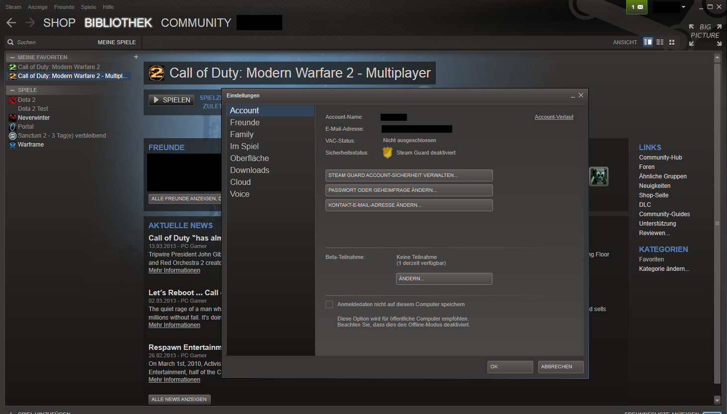 Verkaufe Steam Accounts 2003 2012 Vac Clear